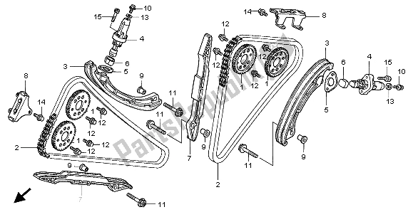 Tutte le parti per il Catena A Camme E Tenditore del Honda VTR 1000F 1999