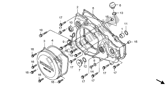 Toutes les pièces pour le R. Couvercle De Carter du Honda CRF 250X 2006