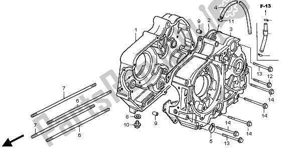 Tutte le parti per il Carter del Honda XR 70R 1997