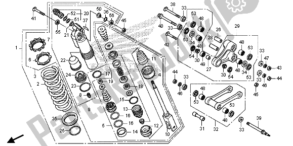 Tutte le parti per il Cuscino Posteriore del Honda CRF 250R 2015