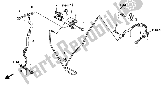 All parts for the Rr. Brake Hose & Brake Pipe of the Honda SH 125R 2012