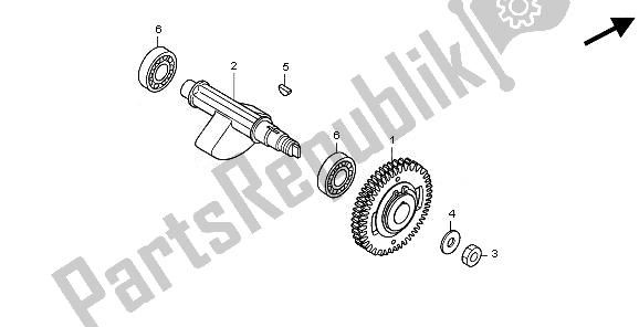 Todas las partes para Eje Equilibrador de Honda CBR 250 RA 2011