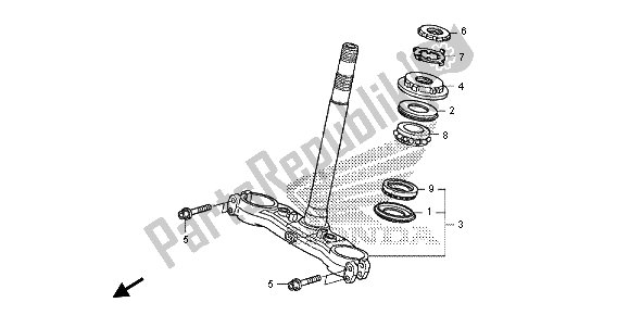 Tutte le parti per il Gambo Dello Sterzo del Honda CB 1000 RA 2013