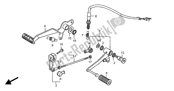 All parts for the Brake Pedal & Change Pedal of the Honda CBF 600S 2005