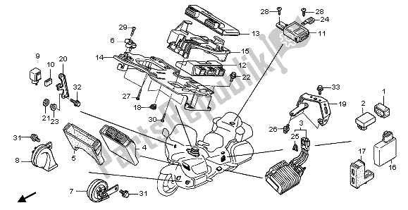 All parts for the Control Unit of the Honda GL 1800 2007