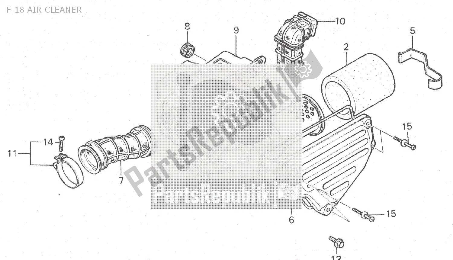 Tutte le parti per il F-18 Air Cleaner del Honda MBX 125 1984