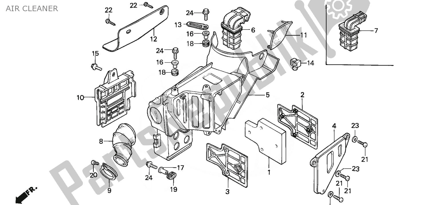 Todas as partes de Filtro De Ar do Honda MTX 125 1983