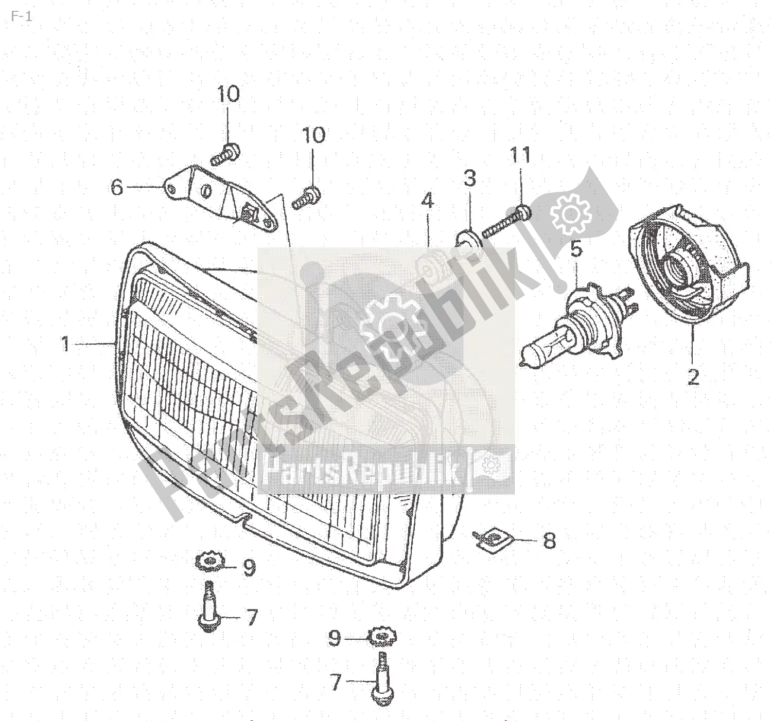 All parts for the F-1 of the Honda NSR 250 1994