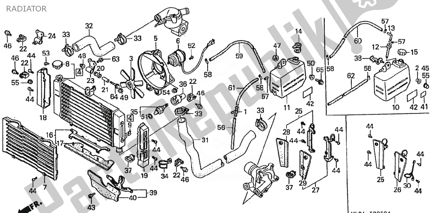 Todas las partes para Radiador de Honda VFR 400 1986