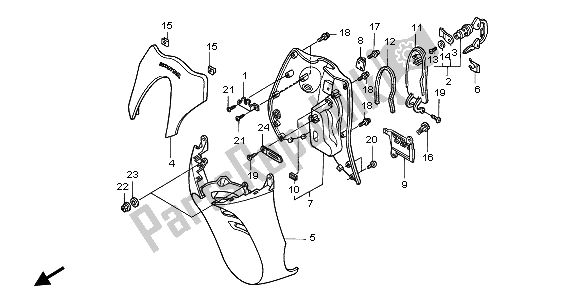 Toutes les pièces pour le Couverture Avant du Honda NES 150 2006