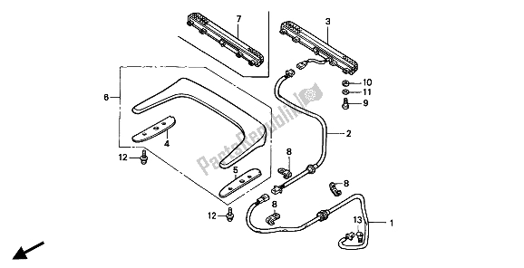 Toutes les pièces pour le Feu Stop Surélevé du Honda GL 1500 SE 1994