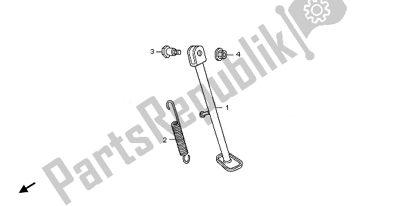 All parts for the Stand of the Honda CRF 70F 2011