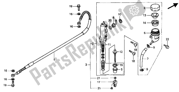 Todas las partes para Panel De Freno Trasero de Honda CR 125R 1989