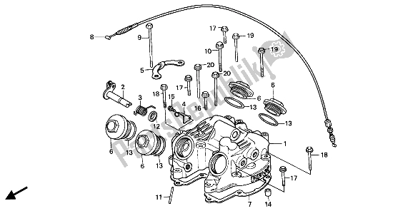 Tutte le parti per il Coperchio Della Testata del Honda XR 600R 1987