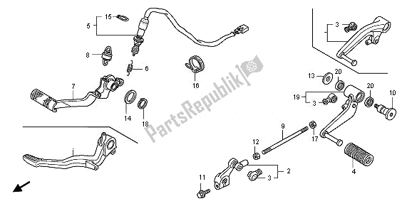 Todas las partes para Pedal de Honda CB 1300 SA 2010