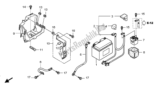 Tutte le parti per il Batteria del Honda NSA 700A 2009