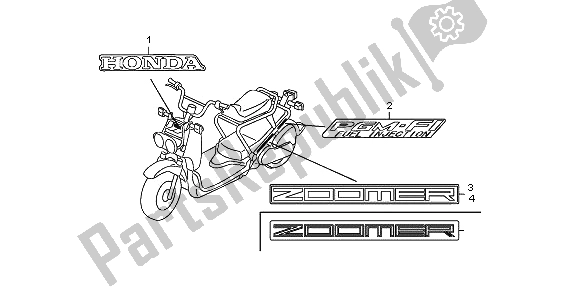 Wszystkie części do Znak Honda NPS 50 2009