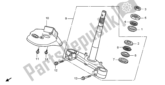 All parts for the Steering Stem of the Honda PES 125 2011