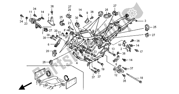 Todas las partes para Cuerpo Del Marco de Honda ST 1100 2000