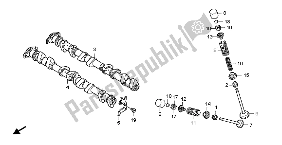 All parts for the Camshaft & Valve of the Honda CBR 1000 RA 2009