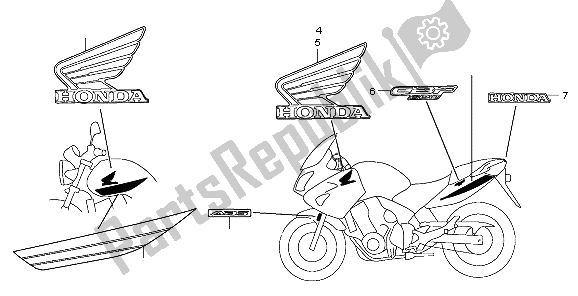 Tutte le parti per il Marchio del Honda CBF 600S 2006