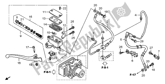 Todas las partes para Cilindro Maestro Del Freno Delantero de Honda NSS 250A 2011