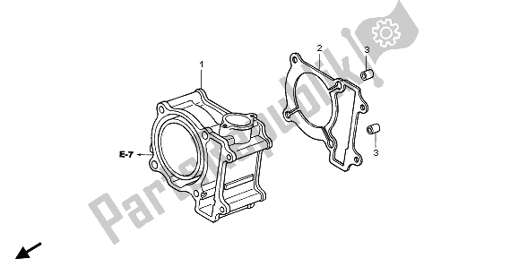 All parts for the Cylinder of the Honda NES 150 2006