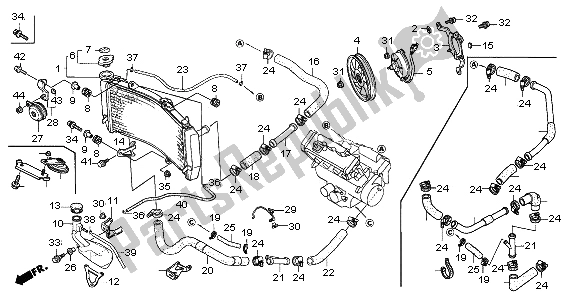 Todas as partes de Radiador do Honda CBR 600 RR 2003