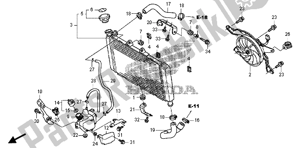 Tutte le parti per il Termosifone del Honda NC 700D 2013