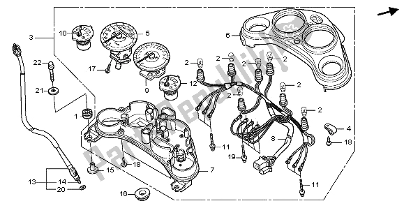 Alle onderdelen voor de Meter (kmh) van de Honda CBR 125 RW 2009