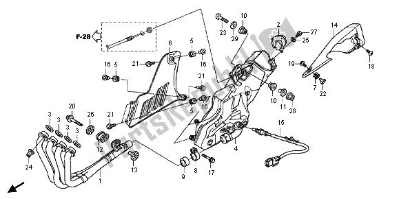 Todas las partes para Silenciador De Escape de Honda CBR 1000 RR 2013