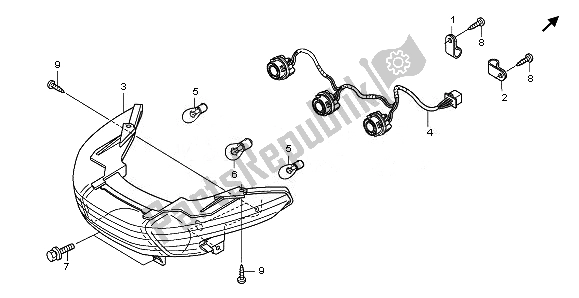 All parts for the Rear Combination Light of the Honda NHX 110 WH 2011