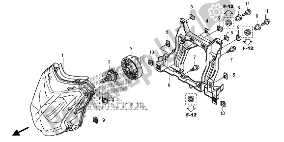 Tutte le parti per il Faro del Honda NC 700D 2013