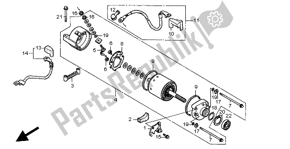 Tutte le parti per il Motore Di Avviamento del Honda SLR 650 1998