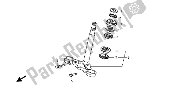 All parts for the Steering Stem of the Honda CBF 1000 SA 2008