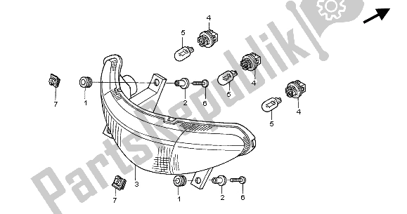 Todas las partes para Luz De La Cola de Honda NT 650V 2002