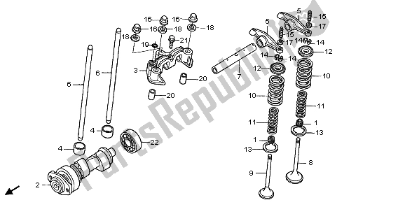 All parts for the Camshaft of the Honda TRX 450 FE Fourtrax Foreman ES 2003