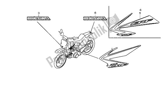 Tutte le parti per il Striscia E Segna del Honda CRF 70F 2009
