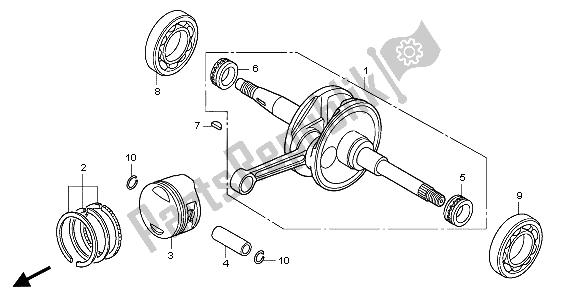 Tutte le parti per il Albero Motore E Pistone del Honda PES 125 2007