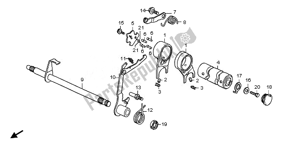 Tutte le parti per il Tamburo Del Cambio del Honda CRF 70F 2008
