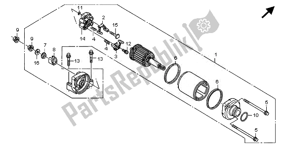 Tutte le parti per il Motore Di Avviamento del Honda CBR 600 RR 2008