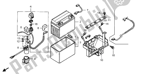 Todas as partes de Bateria do Honda TRX 300 EX Sportrax 2003