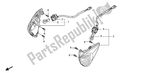 Todas as partes de Piscadela do Honda CBF 1000A 2007