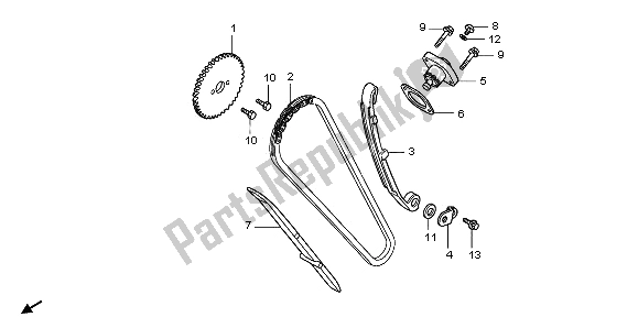 Alle onderdelen voor de Nokkenketting & Spanner van de Honda CBR 125 RW 2009