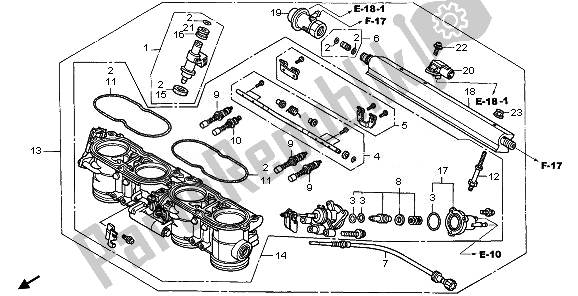 Todas las partes para Cuerpo Del Acelerador (conjunto) de Honda CBR 1100 XX 2008