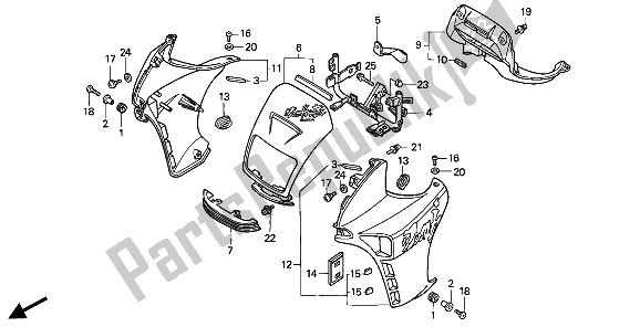 Todas las partes para Capucha de Honda NX 650 1994