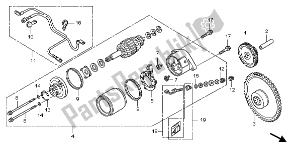 Tutte le parti per il Motore Di Avviamento del Honda SH 150S 2008