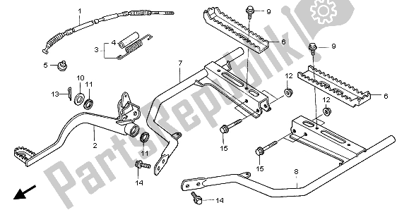 All parts for the Step of the Honda TRX 350 FE Rancher 4X4 ES 2001