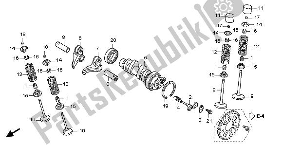 All parts for the Camshaft & Valve of the Honda CRF 150R SW 2007