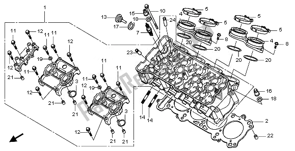 Todas las partes para Cabeza De Cilindro de Honda CBR 1000 RR 2008